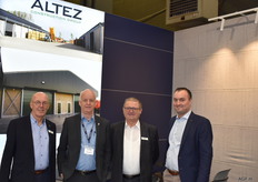 Patrick van Hee, Frank Hoeckx, Mathieu Vallez en Arne Darras van Altez Construction Group. aardappel en uien bewaarplaatsen.