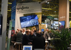 Ook volop gesprekken op de stand van Syngenta
