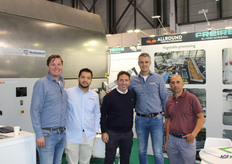 Joost Posthumius en Huib Smit van Allround Vegetable Processing met Cristian Arias, Alberto Sierra en Sergio Blazquez van de Spaanse dealer