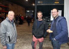 Hans de Vlieger en Jaap de Vlieger van de Vlieger Agro en Pieter Klompe Flikweert.