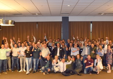 De traditionele groepsfoto. Het paste er net op.