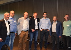 Peter Beemsterboer, Koen Nieuwenhuijse, Kees van den Bosch, Jaap Jonker, Patrick van den Berge, Jan van de Velde van Agro Duiveland en Boudewijn Jansen.