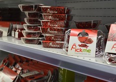 Meebewegend op de golf van superfoods stappen nieuwe bedrijven in de granaatappelproducten. Zoals dit nieuwe label uit India dat op de Fruit Logistica werd geïntroduceerd: Pick Me.
