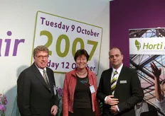 Willem van der Loo, Mia Timmer en Ton Dekker hebben al weer zin in de nieuwe Hortifair 2008.
