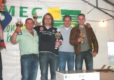 Johan Hofsommer, Wimco Groenendaal (Groda), Kees van Blijderveen (Gebr. Blijderveen) en Matthijs Emaus (Ab Aalbers)