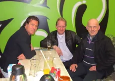 Jelle Reijgersberg met de slatelers Bas van der Waal en Bert van den Berg uit Ridderkerk