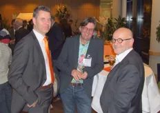 Axel Hovestad (ZON), Rob Baan (Koppert Cress) en Ad Berends van het GroentenFruit Bureau