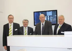De heren van FAM N.V. Van links naar rechts; Gert Driessens, Ron McVeigh, Michel Tahon en Mark de Peuter.
