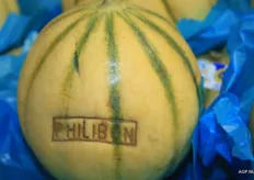 Meloenenspecialist Philibon vermarkt de producten niet met een sticker, maar de merknaam wordt in het product gelaserd. Vorig jaar werd deze nieuwe manier van etiketteren geintroduceerd