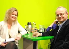 Redacteur Gertrude Snoei van AGF.nl in gesprek met Herwig Dejonghe van Greenyard Foods