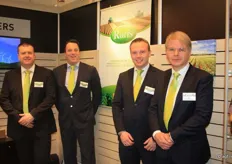 Het 'aardappel-team' van de Ruris Groep. V.l.n.r: Gino Vantieghem, Patrick Gresse, Pieter DeMets en Koen Deprez.