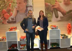 Maarten Verhaegen en Kelly Van Dessel van BelOrta brachten samen een bezoekje aan de beurs