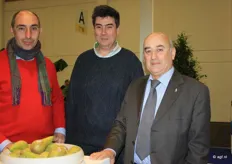 Marc Benoit, Johan Partons (Bestuurders Belgische Fruitveiling) en Erik Champagne (Voorzitter BFV)