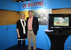 Valerie en Koen De Bruyne van het gelijknamige bedrijf. De Bruyne levert complete schilinstallaties voor de verwerking van aardappelen en groenten.