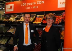 Michel Geraedts en Anja van Noort van ZON fruit & vegetables. Dit jaar jubileumjaar van het bedrijf!