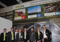 Het team van APH Group met vertegenwoordigers vanuit 5 landen. Zij presenteerde de nieuwe sectorverdeling waarmee ze gaan werken, Field Equipment, Irrigation, In-store solutions en Engineering.