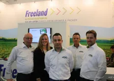 Het team van Freeland met Kees en Laura van den Bosch, Niels Lunenberg, Harmen Boels en Andre Setz
