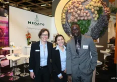Vicky Leemans, Farah el Hajjioui en Mohammed Semega voor de aardappelwereldbol van Nedato