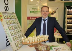 André Wielink van Die Frischebox was na twee jaar afwezigheid weer op de Fruit Logistica. Die Frischebox groeit sterk in zuidvruchten en croutons.