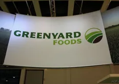 Het logo van Greenyard Foods voor het eerst groots gepresenteerd in de stand van Univeg.