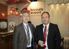 Brussels airport en Brussels airlines werken nauw samen. Links Johan Leunen van Brussels Airport en rechts Jan Leduc van Brussels Airlines.