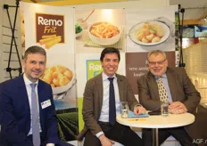 RemoFrit stond in 2010 voor het laatst op de Fruit Logistica, maar besloot toch om dit jaar weer deel te nemen aan de beurs. V.l.n.r.: Bert De Caluwe, Wim Lannoey en Udo Adamy.