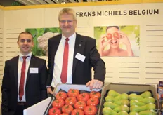 Nick Michiels en Ervé Jooken van Frans Michiels Belgium zijn weer blij aanwezig te zijn. Dit jaar staan ze voor de 25e maal op de Fruit Logistica. Toen nog met zwart haar, aldus Ervé.