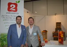 Michiel Groenewegen en Robbert Blomsteel van 2Organics, dit jaar voor het eerst met een stand op de beurs
