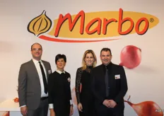 Het Marbo-beursteam: Koen, Marieke, Judith en Marcel Nieuwenhuijse
