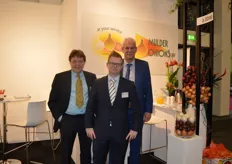 Rene Vanwersch, Tim van Haandel en Gerard Hoekman van Mulder Onions. Voor het eerst met aparte stand op de Fruit Logistica.