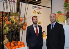 Ernst van den Berg en Jeroen Falke van Liquidseal. Coating voor tropisch fruit om de houdbaarheid te verlengen.