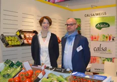Calsa/Weiss, Veerle van der Sijpt van Fresh Trade Belgium en Luc Claus van Calsa/Weiss. Ar'delice is het eigen label van dit bedrijf.