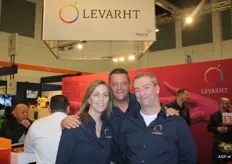 Natasja van Angeren, Frank Levarht en Roland Gels van Levarht dat zich de komende jaren met haar nieuwe slogan 'Bringing the best together' op de markt gaat profileren.