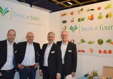 Sander Moret, Frans van der Hulst, Peter Stafleu en Cor Noordijk van Best of Four, een telersvereniging voor Nederlandse en Belgische telers.