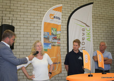 Gijsbrecht Gunter, Janny Peltjes van HLB Group, Paul van Eijk van Uireka en Jaap de Zeeuw als voorzitter van de werkgroep fusarium lanceerden de bio-toets voor een geïntegreerde aanpak van Fusarium