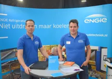Stefan Huijsmans en Frank Vanaert van Engie zijn met hun condensdrogers zowel van de warme als de koude kant...
