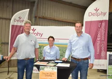 Nelis van der Bok, Marije Schrouwen en Geoff Flikweert van het akkerbouw team van Delphy
