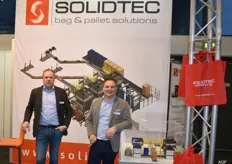 Patrick Hamming en Edwin Moerdijk van Solidtec. Het bedrijf bouwt pallettiseermachines voor het palletiseren van zakken en kratten.